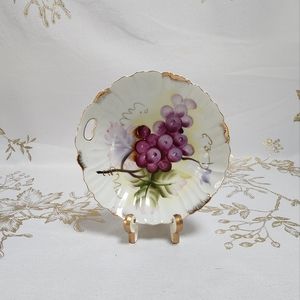 Antique Lefton China Regus & Patoff Handpainted Bowl with Handle